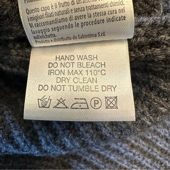 Purotatto Cashmere Wool Blend Hooded Poncho Sweater - Picture 13 of 16